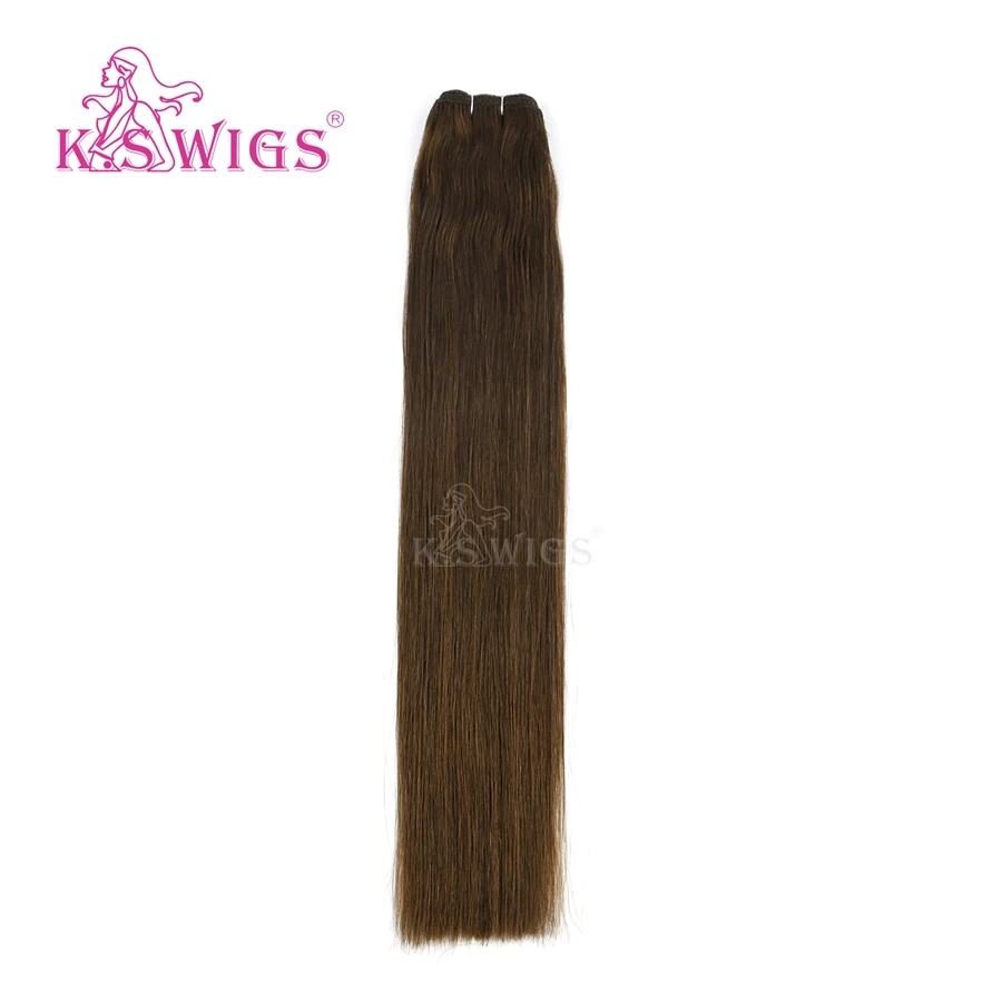 K.S парики 20 ''прямые Remy Hair Weft человеческие волосы двойные нарисованные