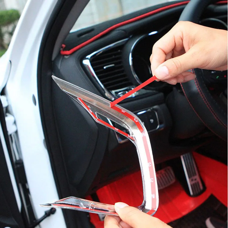 2pcs ABS Chrome Interior Accessories Console Center Air Vent Cover Trim for Kia K5 Optima 2011 2012 2013 2014 2015 4