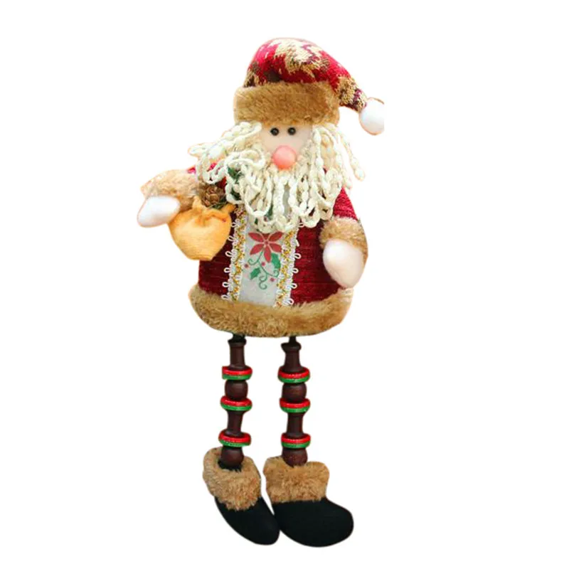 Рождественские украшения сидя Рождество Санта Клаус Снеговик фигурка, плюшевая игрушка кукла Рождественская вечеринка елка Рождественские товары - Цвет: A
