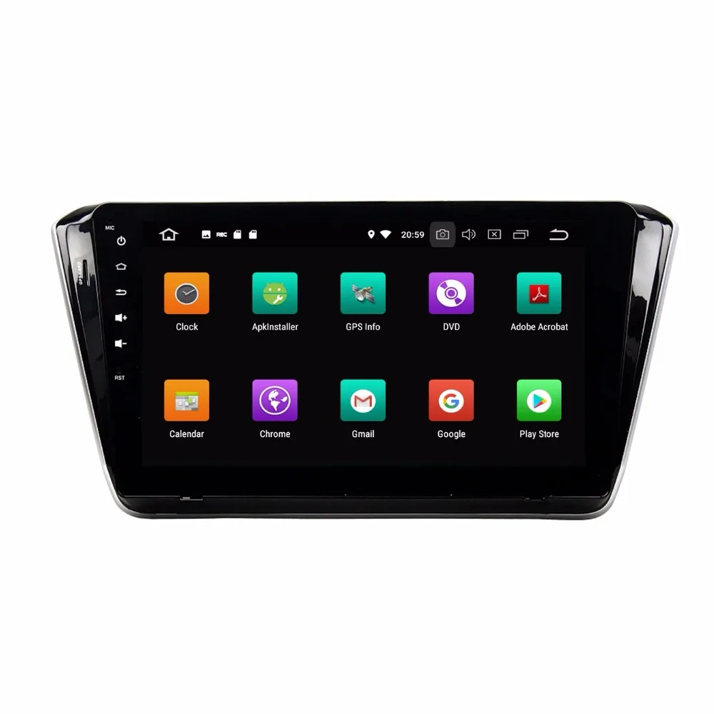 Best 10.1" Octa Core Android 9.0 eight core 64G ROM 4G RAM Car DVD Player for Skoda Superb 2015 2016  With GPS Radio WIFI  NAVIGATION 2