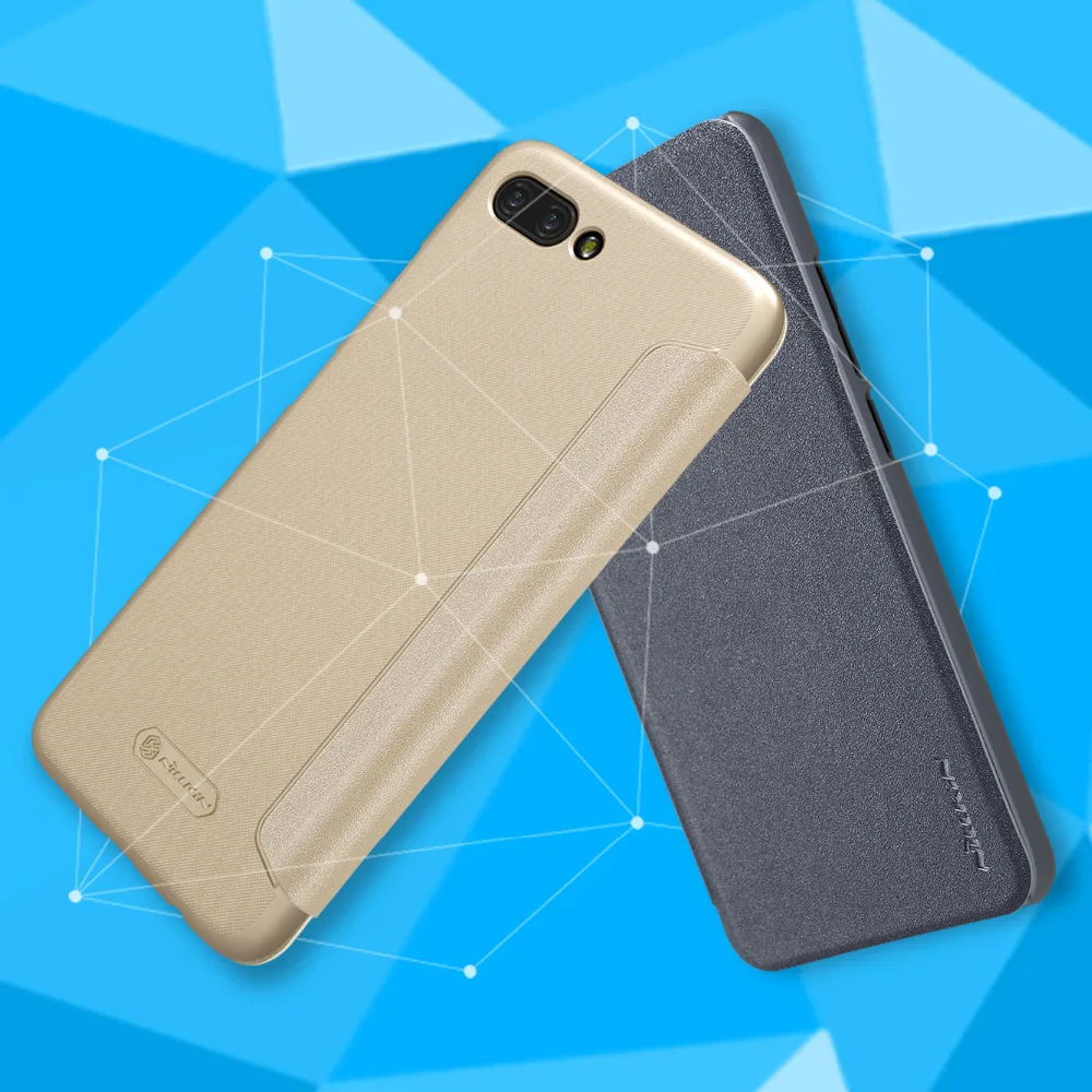 Чехол Nillkin для Huawei Honor 10 блестящий флип чехол из искусственной кожи с окошком