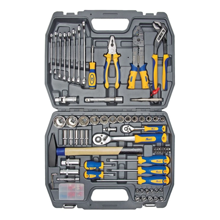 Set hand tool KRAFT CT 700307 (99 items, terminals, screwdriver, end head, bits, keys, adapters, case) цена Set hand tool KRAFT CT 700307 (99 items, terminals, screwdriver, end head, bits, keys, adapters, case) цены онлайн