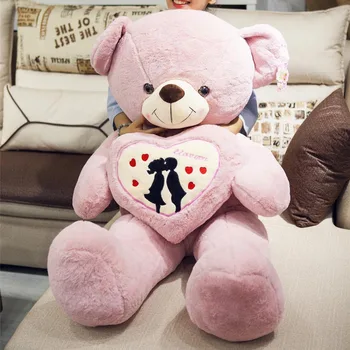 

120cm big bear plush toys cute huge animal teddy bear hold heat soft doll girls toy pink birthday Christmas gift for girlfriend