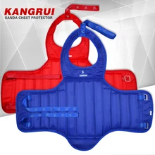 Sanda жилет охранники ММА Бокс тхэквондо карате Грудь протектор взрослых детей красный синий нагрудная из ткани Оксфорд Защита тела