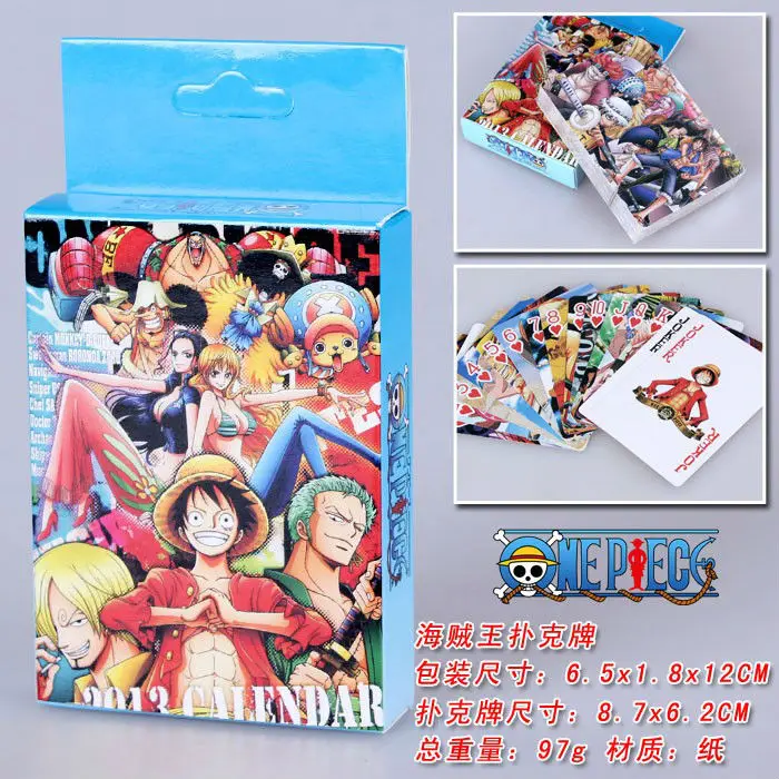 

ONE PIECE Luffy Toys Anime Poker Mugiwara Game cards for Collection