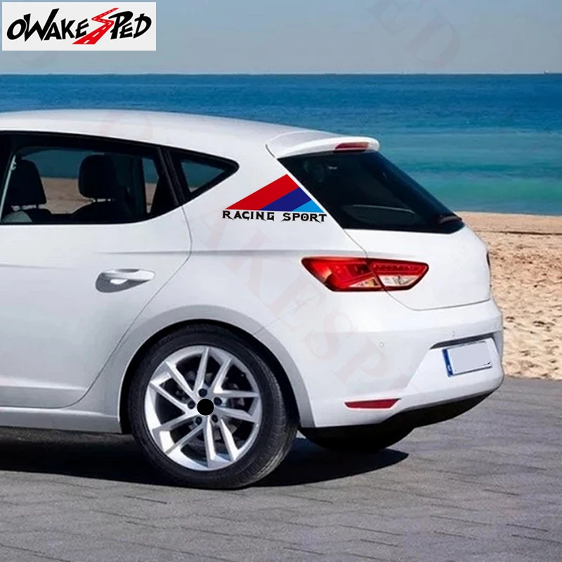 

Racing Sport Graphics Decals Tricolor Door Side Stickers Car Tail Wings Decor Sticker Auto Body Waterproof Decal