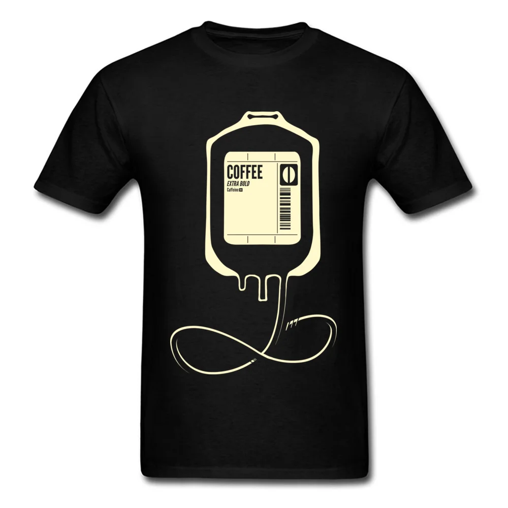 Coffee Transfusion Summer/Autumn 100% Cotton O-Neck Tops Shirt Short Sleeve Leisure T Shirt Discount Custom Top T-shirts Coffee Transfusion black