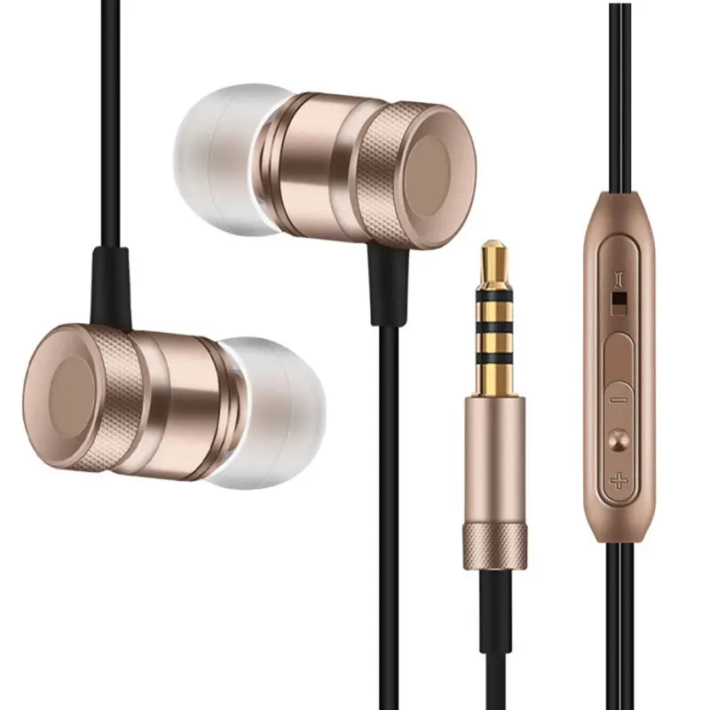 Универсальные наушники в ухо для девочек MP3 Xiaomi Музыка Спорт металлический