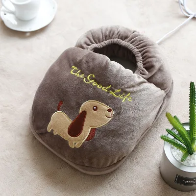 

220V Big Feet Warm Slippers New Cartoon Foot Warmer Shoes Electric Heat Winter Home Indoor Soft Sneaker