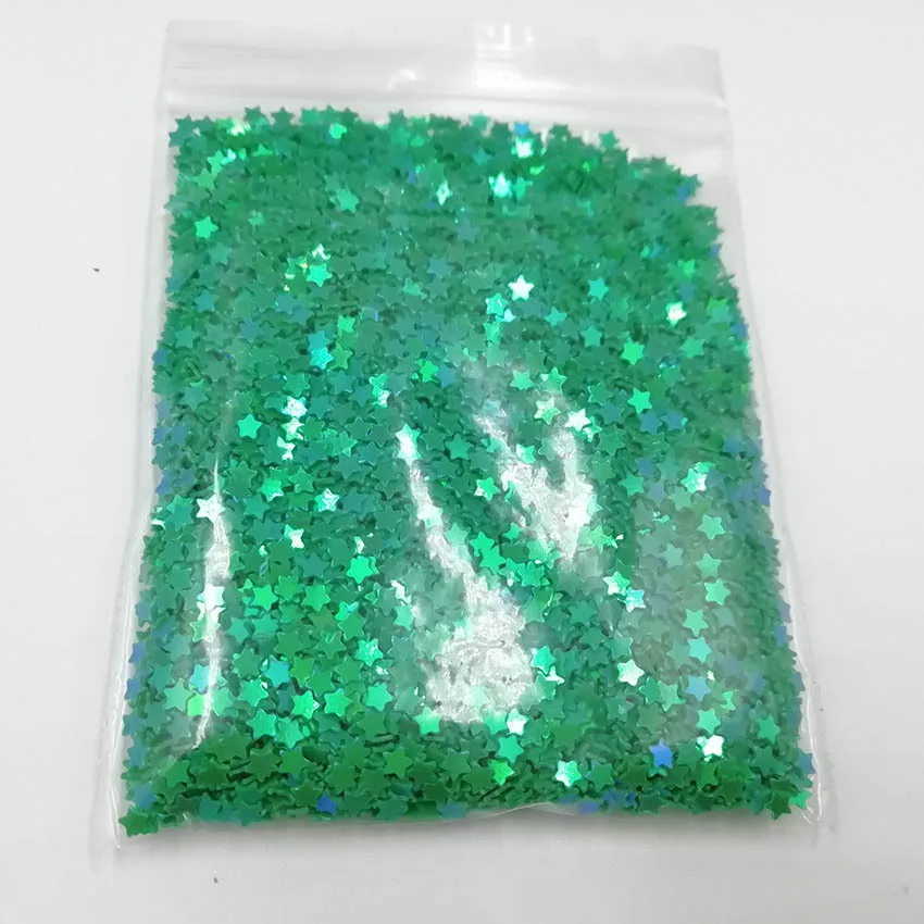 10g/bag Silver Gold Holographic Glitter 3mm Micro Star/Butterfly Shape MIX Acrylic Laser Glitter For Nail Art Decorations YXL035