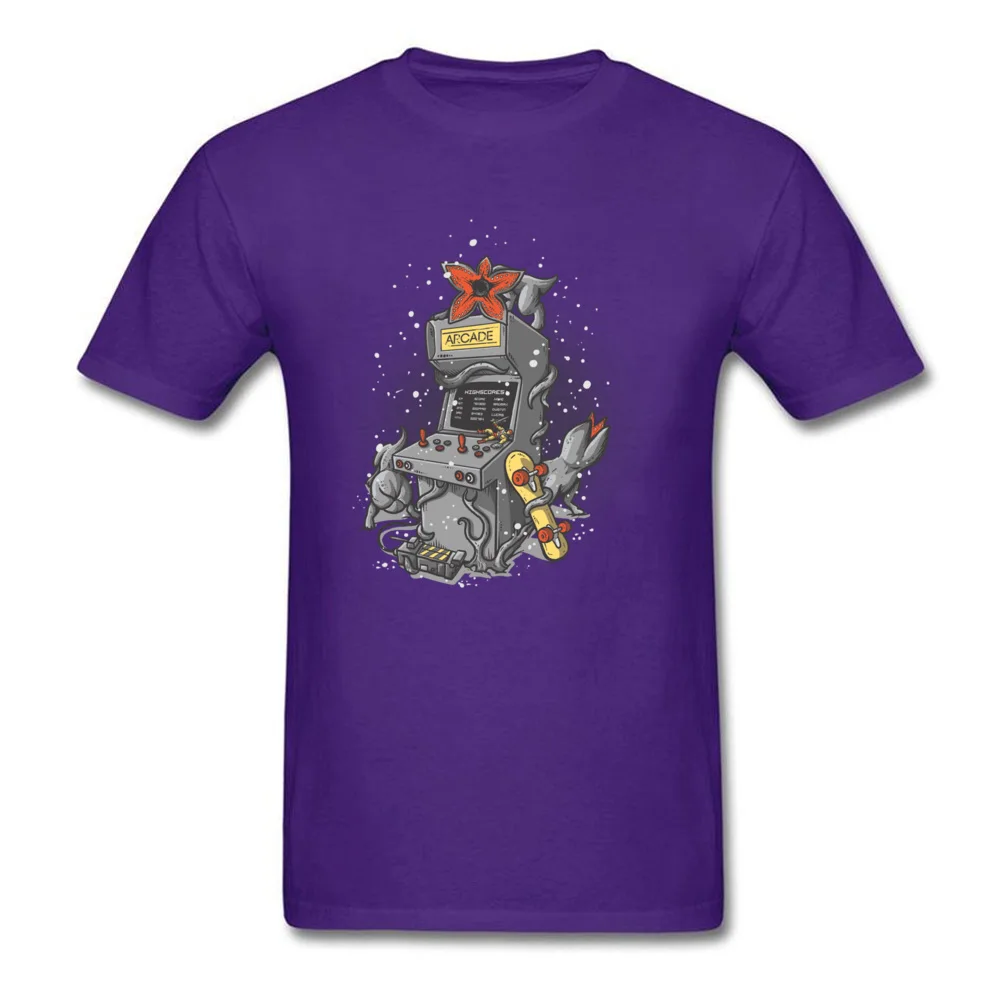 Crew Neck 80s things 10334 100% Cotton Fabric Mens T Shirt Casual Short Sleeve Tops Shirt Family Casual Tee Shirts 80s things 10334 purple