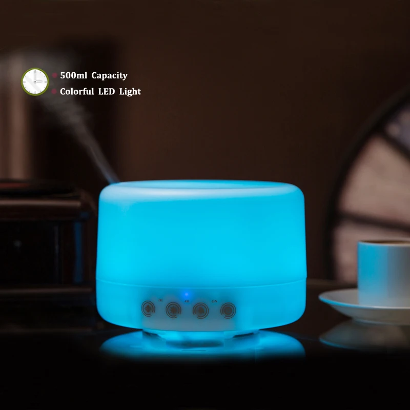 500ml Touch Sense Colorful Light Essential Oil Diffuser (4)