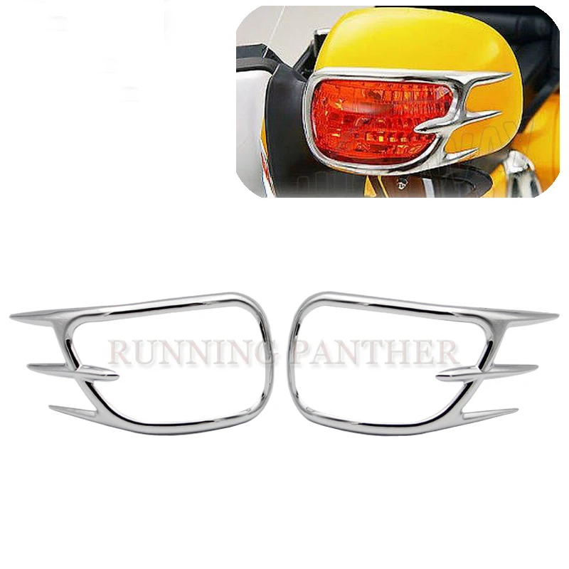 

Хром мотоциклов поворотник светильник украшения отделка мото зеркало рамка чехол для Honda GL1800 GOLDWING 2001-2011 2010 2009 2008