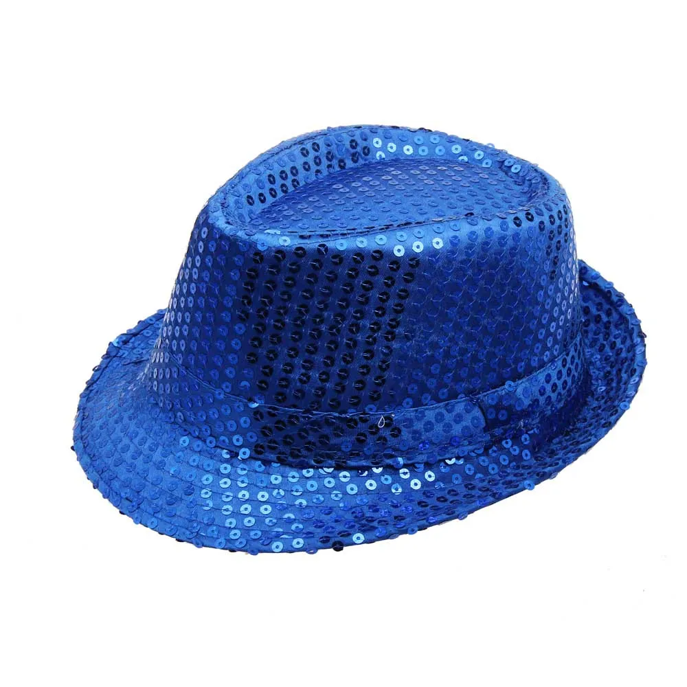

Fashion Sequined Hat women men summer solid color Dance Stage Show Performances Jazz hats Sombrero de copa#pingyou