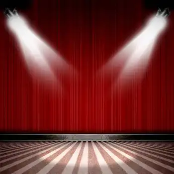 

white led Light red Stage Backgrounds Vinyl cloth High quality Computer print wall backdrops