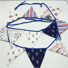 12 Flags 3.2m Pirate Theme Cotton Fabric Bunting Pennant Flags Banner Garland Wedding/Birthday/Baby Shower Party Decoration