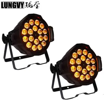 

Free Shipping 2pcs/lot 18x18w RGBWA 6in1 LED Par Light UV LED Par Can Stage LED Projector For Stage Party