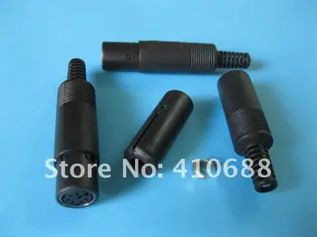 

100 Pcs Per Lot Mini 6Pin DIN Jack Connector 6 Pin with Plastic Handle Female Hot Sale