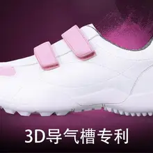 Липучка импортированы из микрофибры кожа Водонепроницаемая дышащая женская спортивная Гольф обувь анти-устойчивость к скольжению хорошее сцепление с поверхностью