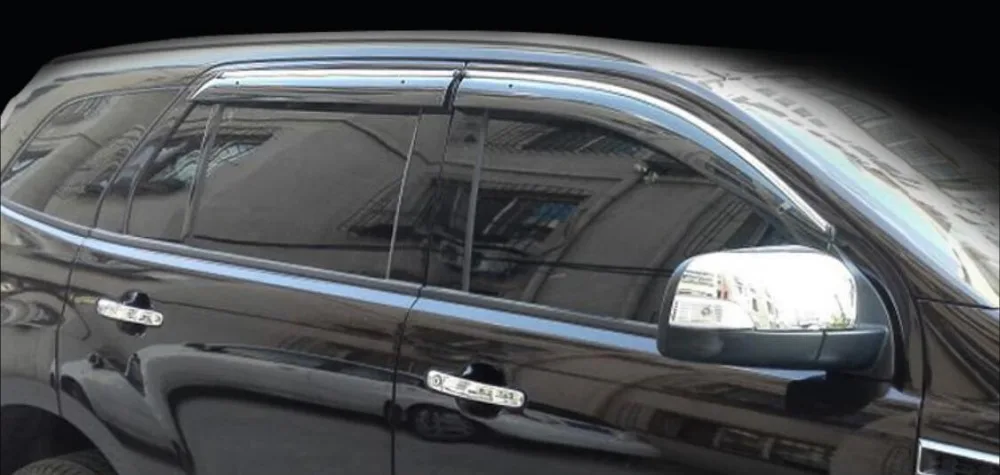 Rkac Custom Fit For 4pcs Door Sun Window Visor Deflectors Rain