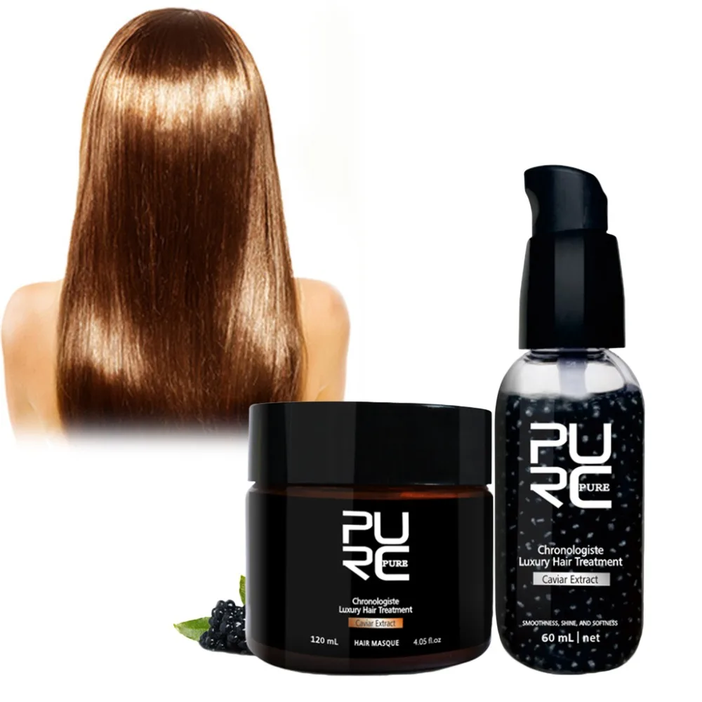 

PURC 1 Set Caviar Extract Chronologiste Luxury Hair Treatment Set Hair Soft Smooth 60ml +120 ml