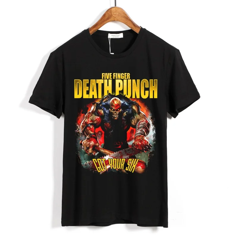 19 дизайнов уличная Harajuku Five Finger Death Punch ropa mujer рок рубашка 5FDP Hardrock тяжелый металл панк череп camisetas - Цвет: 16