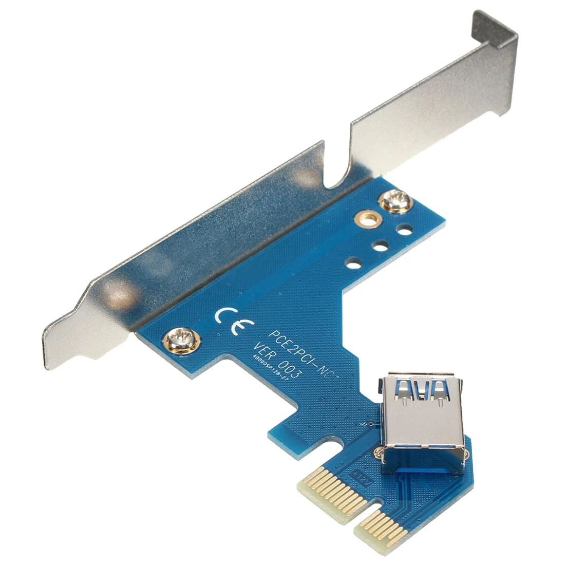 PCI-E Express X1 к двойной PCI Riser удлинительная карта адаптера с 2.6FT USB 3,0 кабелем