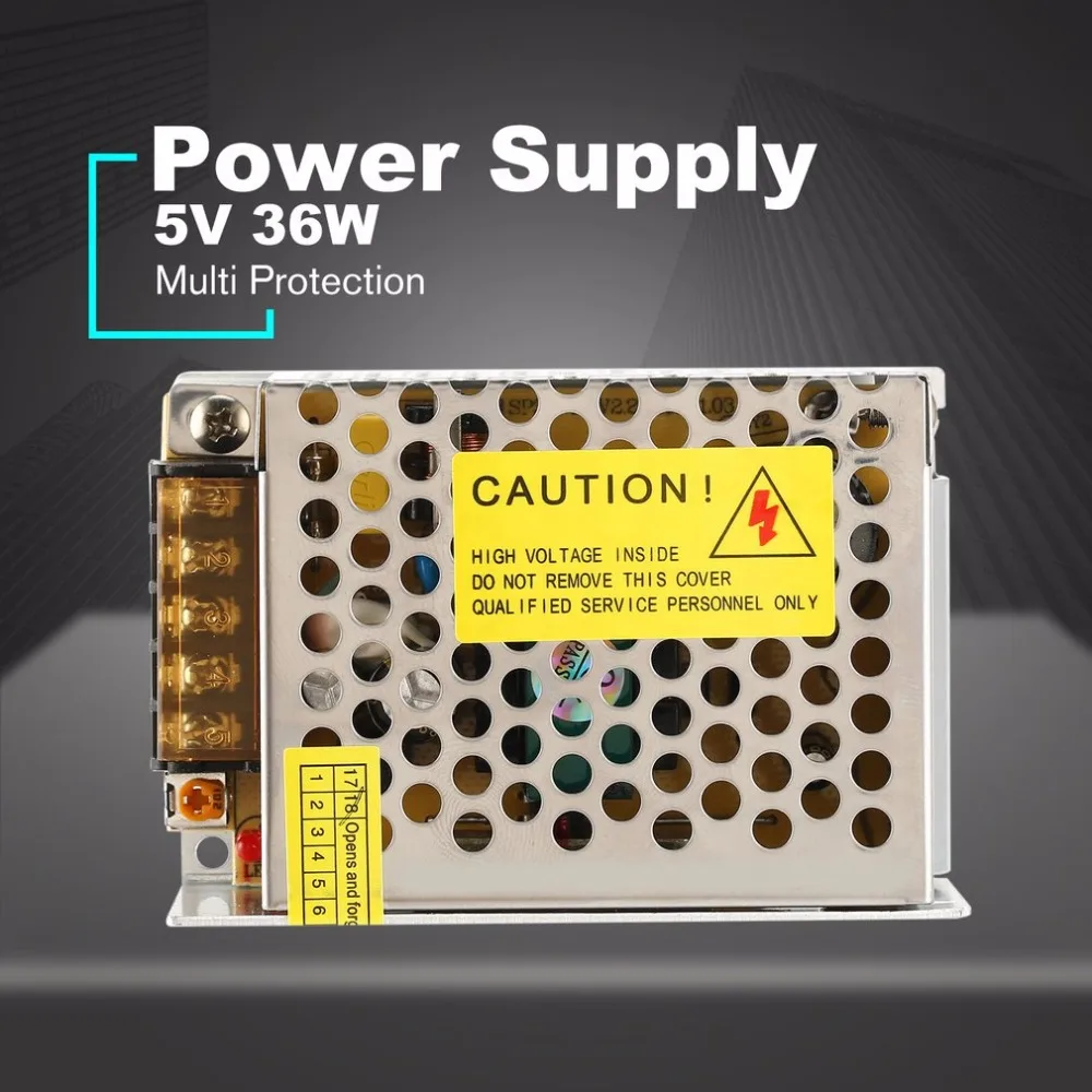 

DC 5V 36W LED Power Supply Switch Current Volt Driver Adaptor Switching Lighting Stabilized Transformer Constant Voltage