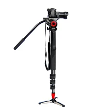 Aluminum Professional flexible monopod Portable camera tripod for dslr digital camera camcorder use extendable single leg tripod