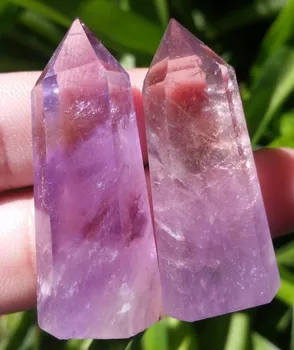 

2pcs 82g AAA+ NATURAL Amethyst QUARTZ CRYSTAL WAND POINT HEALING