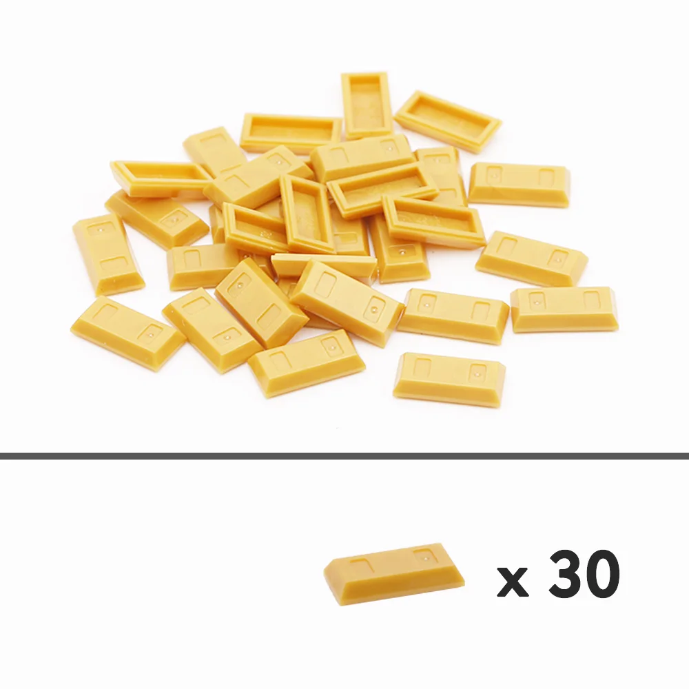 30 Gold bar Город аксессуары строительные блоки сокровище золото бар сумка коробка рюкзак фигура рюкзак кирпичи развивающие игрушки Совместимые друзья - Цвет: 30 Gold bar