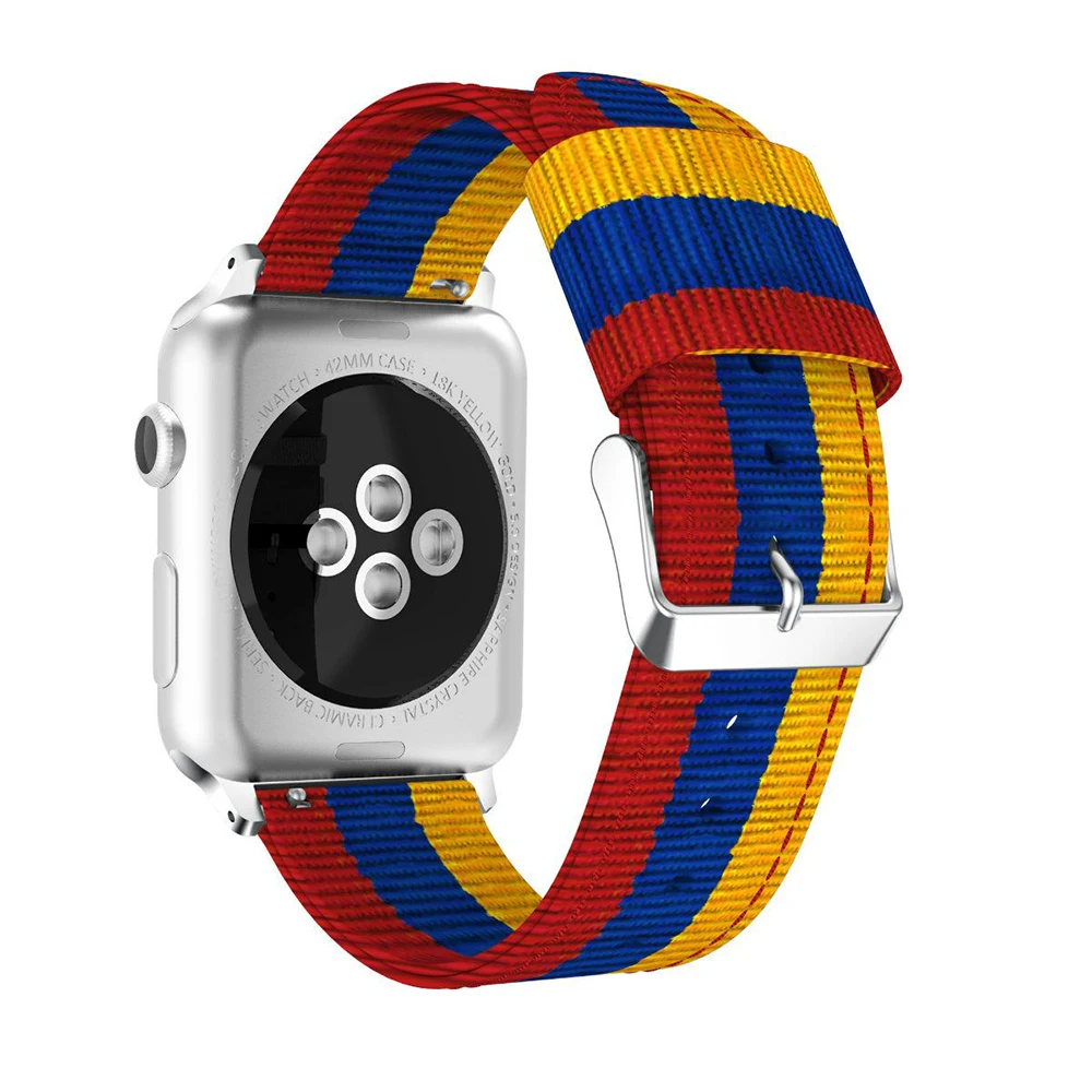UEBN спортивный нейлоновый ремешок для Apple watch 42mm 38mm заменить браслет для наручных часов для iWatch серии 1/2/3 полосы