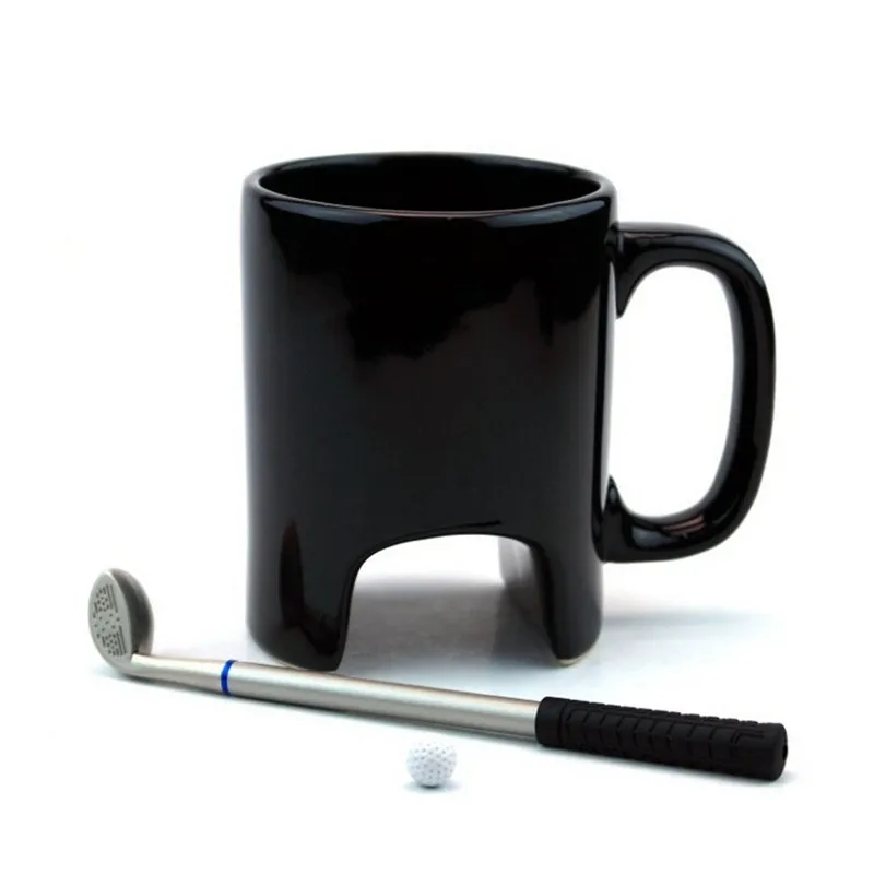 Golf Mugs Coffee & Tea & Milk Drinking Cup Golf Stick Sets Office Desk
