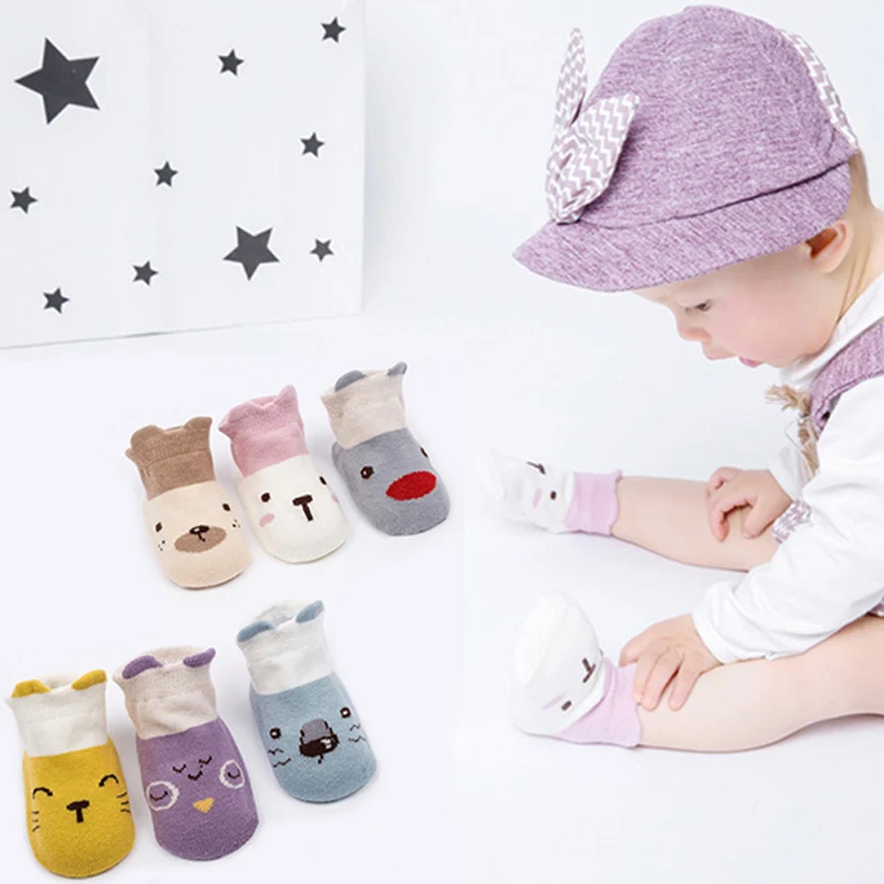 

New Cute Baby Socks Infant Socks For Girls Boys Cotton Summer Autumn Newborns Toddler Anti-Slip Socks wj0216