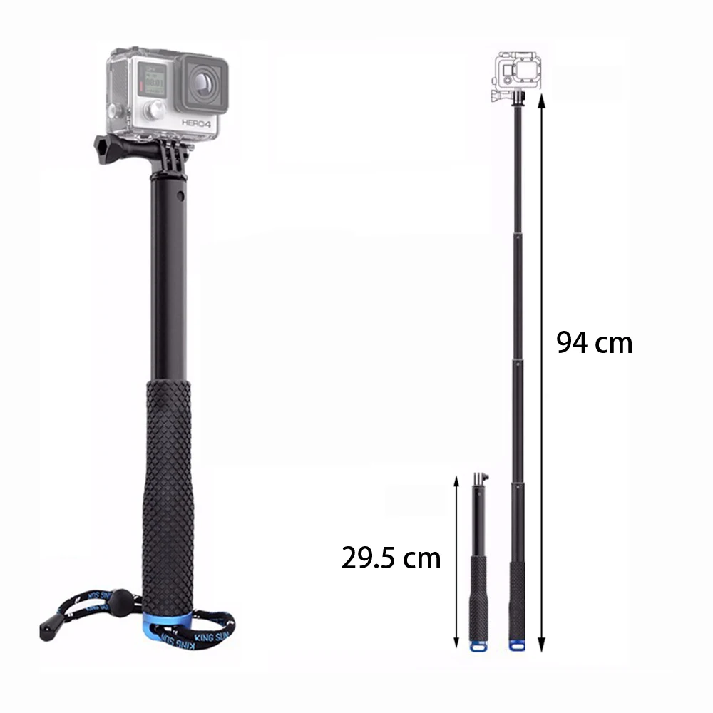 Ручной монопод для селфи 94 см 37 дюймов GoPro HERO 5 4 3 session sjcam sj4000 sj5000x sj9000 yi 4k аксессуары