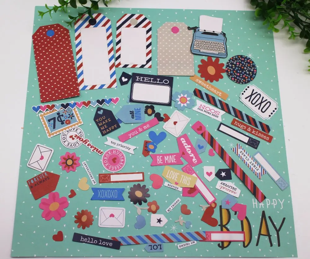 

111pcs Lable cardstock Die Cuts Paper/pvc Plan/note Paper For DIY Scrapbooking Happy Planner/Card Making/Journaling Project