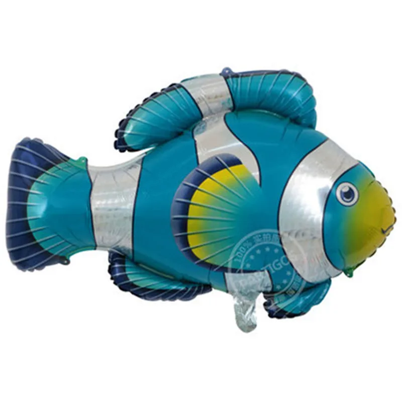 1 шт. большой гиппокамп Осьминог Рыба Акула фольгированный шар океанские животные тематические праздничные детские подарки украшение на день рождения Гелиевый шар - Цвет: blue Clown fish