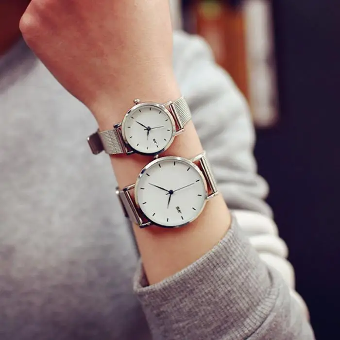 Модная Корейская Для женщин наручные часы сплава ремешок циферблатами часы кварцевые часы Классическая Леди Обувь для девочек студент