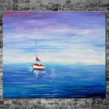 

Household adornment ship painting abstract oil painting canvas wall picture modern household to decorate the living room 8