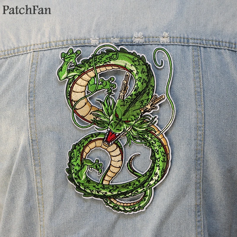 Patchfan Dragon ball z Shenron аппликационные заплатки Сделай Сам Утюг на para джинсовая сумка рубашка одежда наклейки в стиле панк вышитые значки A1268