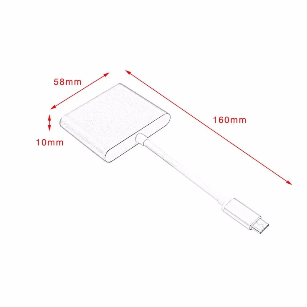 USB 3,1 Тип с разъемами типа C и HDMI USB 3,0 адаптер 3-в-1 зарядка PD подставка для концентратора 4 K HDMI конвертер Кабель