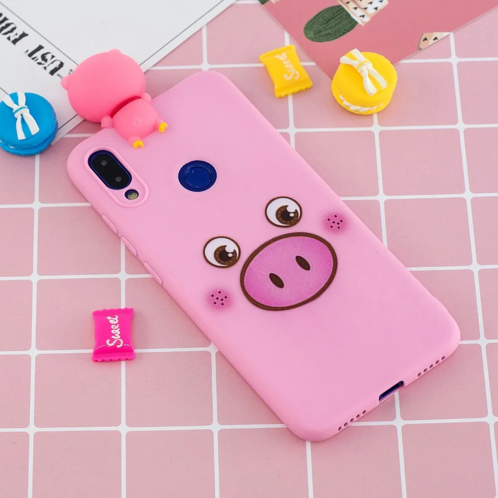 Мягкий чехол из ТПУ с 3D рисунком милых животных для Xiaomi Mi A2 Lite F1 8 Redmi 4X 4A 5 Plus S2 Note 7 6