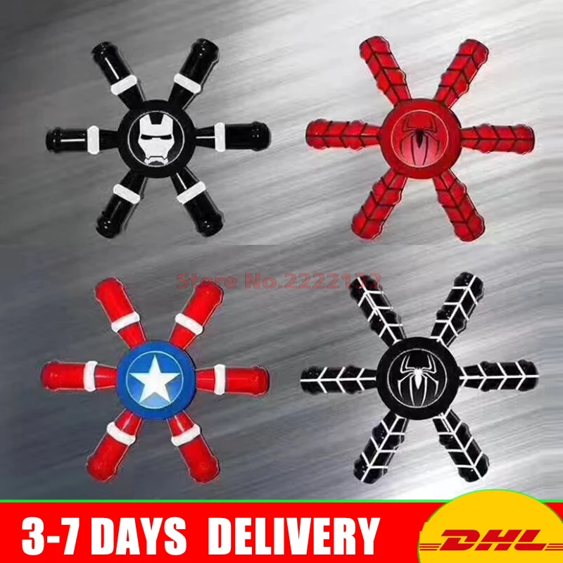 30 Pçs/lote EDC The Avengers Tri Spinner Fidget Brinquedos Padrão de Mão Giratório Liga de metal Spinner Fidget TDAH Adultos Crianças brinquedos
