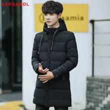 Varsanol, новинка, мужские парки, хлопковая зеленая стеганая куртка, зимняя длинная парка с капюшоном, теплая верхняя одежда, повседневные толстые куртки для мужчин 4XL