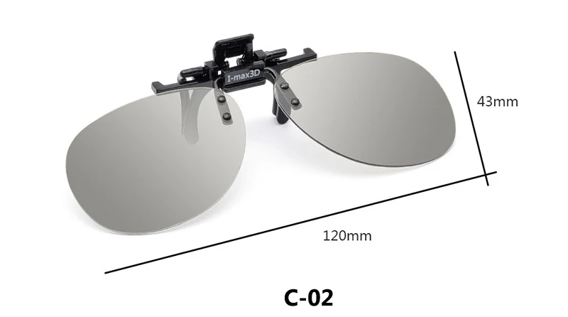 Высокое качество 1 шт. зажим на тип Пассивный круговой квадратный поляризованный IMAX 3D IRealD 3D очки клип для 3D ТВ кино/кино