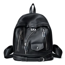 Berühmte Marke Adrette PU Leder Schule Rucksack Tasche Für College Einfaches Design frauen Casual Daypacks mochila weiblich Neue
