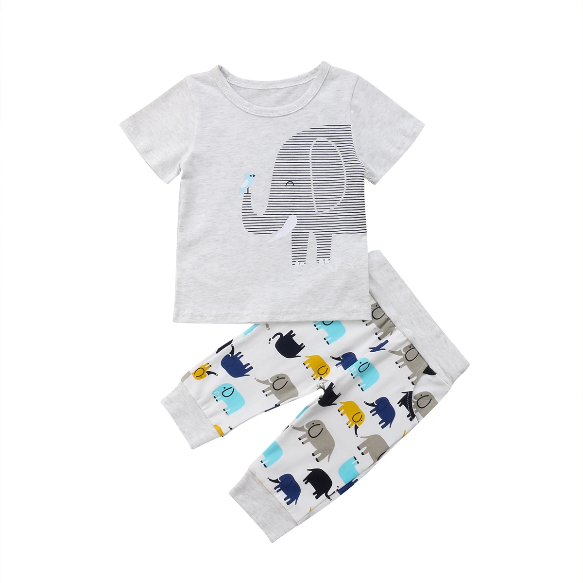 UK Newborn Baby Boys Girls Hoodie T-shirt Tops+Pants Outfits Toddler Clothes Set 