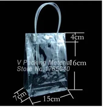 

size:20*15*7cm Fast Free shipping .good quality clear pvc packing bag gift bagCosmetic Cases bag. 100piece\lot