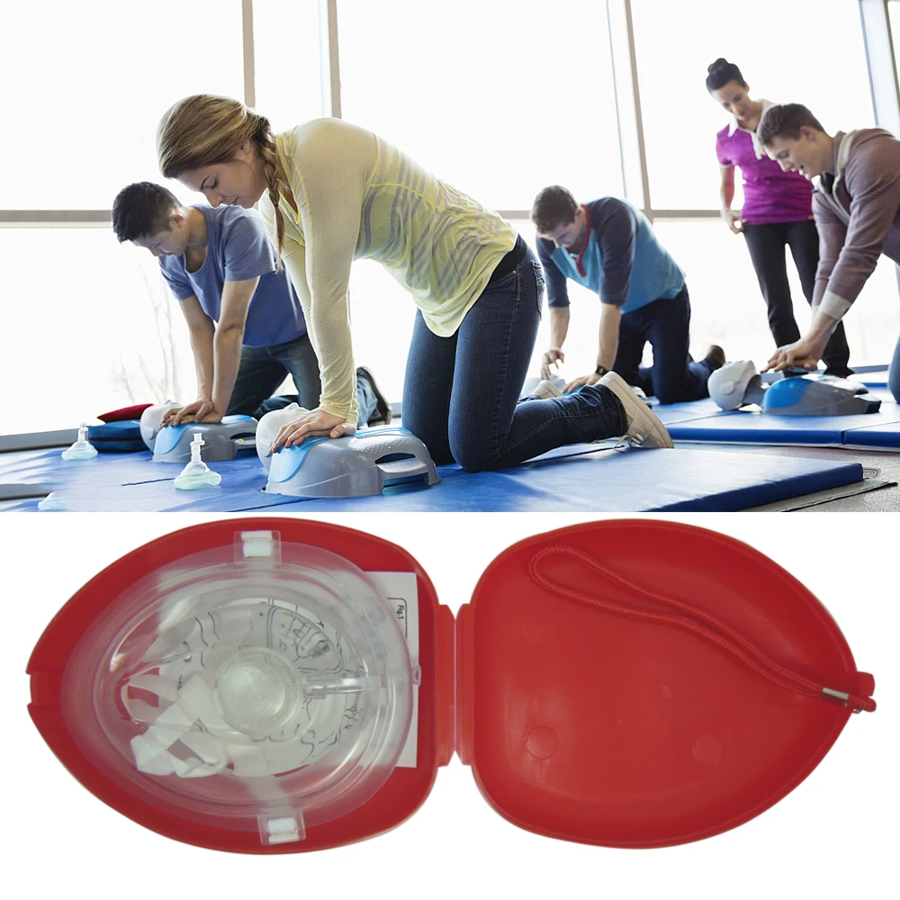

CPR Mask With One-way Valve For First Aid Rescuers Training Professional Teaching Kit Breathing Mask Medical Tool