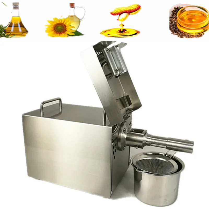 Household 220V/110V Automatic Industrial Oil Press Machine Cold Presser Peanut Soybean High Extraction Rate | Бытовая техника